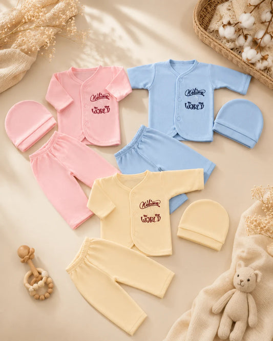 Newborn Jabla Dress Set Pack of 3 – Summer Wear