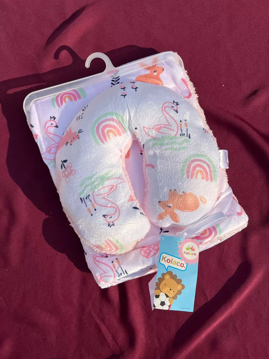 Newborn Neck Support Pillow with Soft Blanket