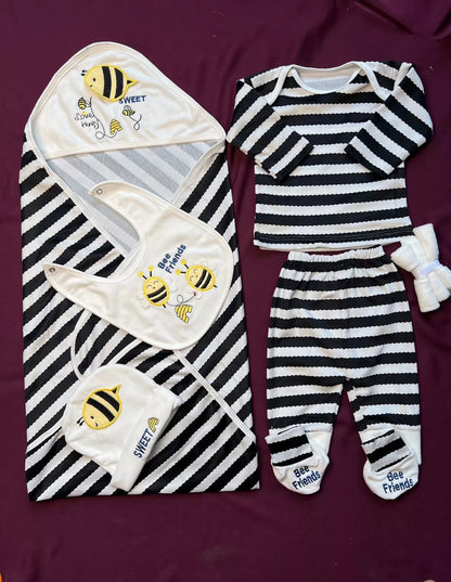 Mid Season Newborn light Velvet Starter Set | 9 Pcs Baby Essentials Bundle