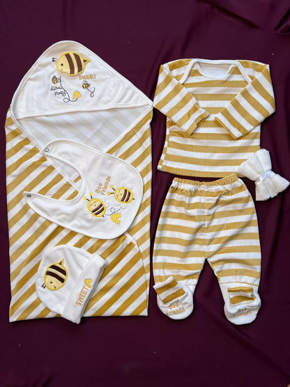 Mid Season Newborn light Velvet Starter Set | 9 Pcs Baby Essentials Bundle