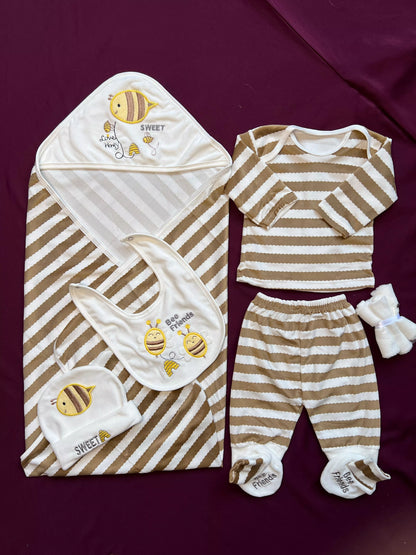 Mid Season Newborn light Velvet Starter Set | 9 Pcs Baby Essentials Bundle