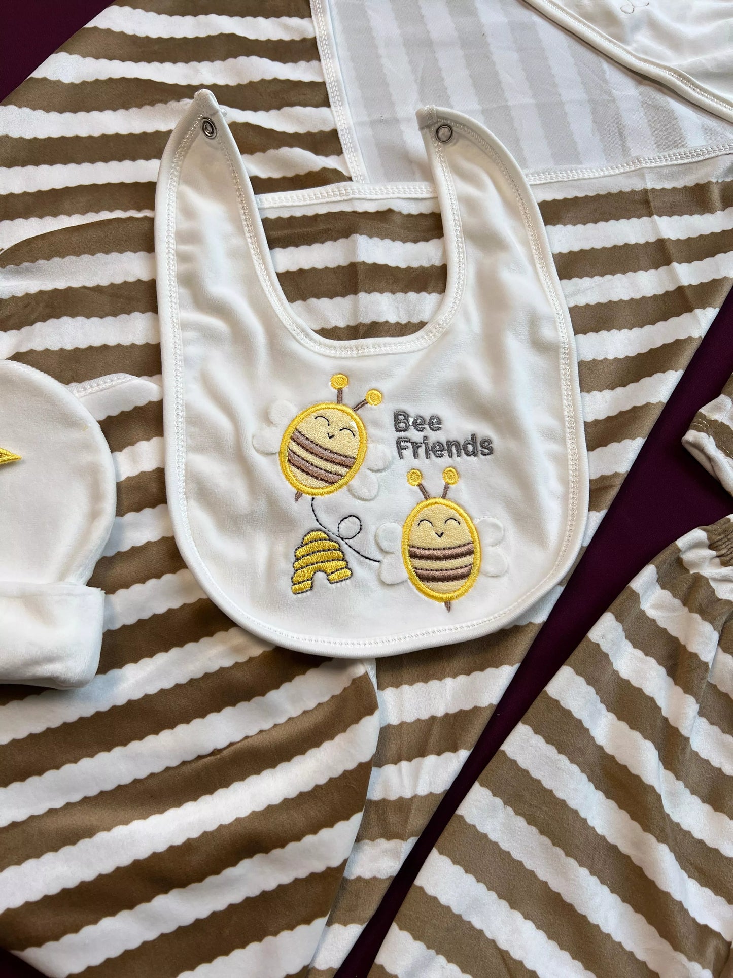 Mid Season Newborn light Velvet Starter Set | 9 Pcs Baby Essentials Bundle