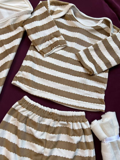 Mid Season Newborn light Velvet Starter Set | 9 Pcs Baby Essentials Bundle