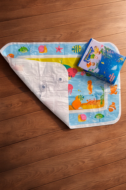 Ocean Theme Baby Water Play Mat – Inflatable Tummy Time Activity Mat for Infants