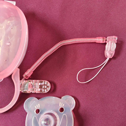 Pacifier with Chain in Protective Case | BPA-Free Soother for Babies