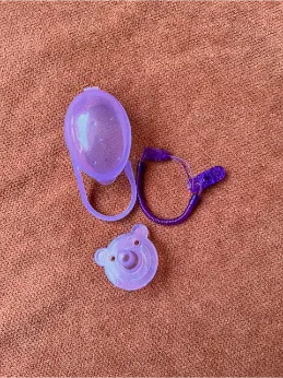 Pacifier with Chain in Protective Case | BPA-Free Soother for Babies
