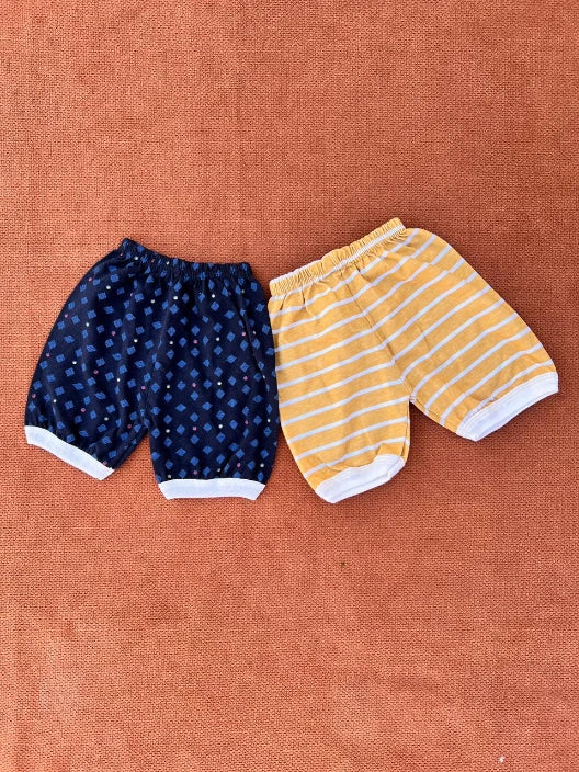 Pack of 2 Imported Baby Shorts – Small Size Cotton Summer Shorts