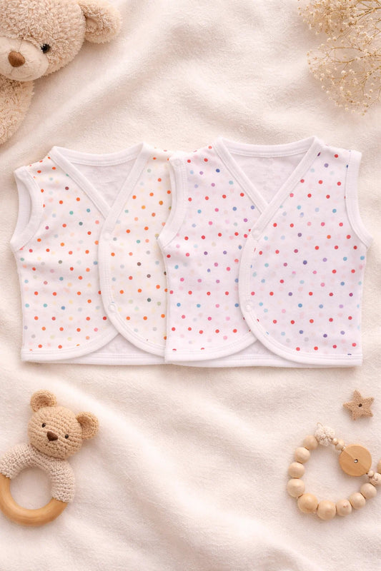 Pack of 2 Baby Vests – Soft Cotton Sleeveless Innerwear