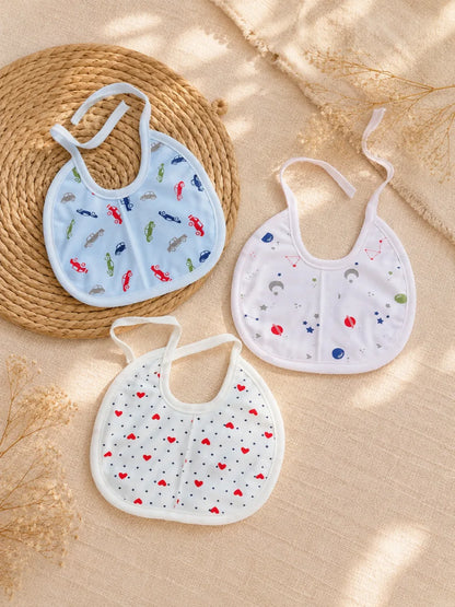 Pack of 3 Baby Bibs – Soft & Absorbent Feeding Bibs for Newborns