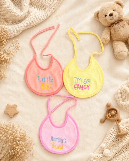 Pack of 3 Baby Bibs – Soft & Absorbent Feeding Bibs for Newborns