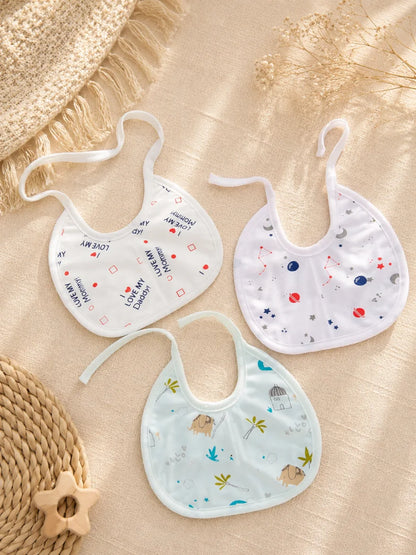 Pack of 3 Baby Bibs – Soft & Absorbent Feeding Bibs for Newborns