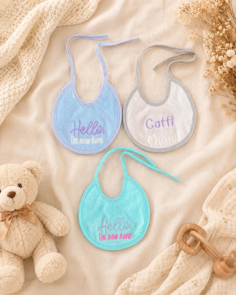 Pack of 3 Baby Bibs – Soft & Absorbent Feeding Bibs for Newborns