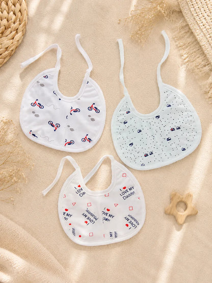Pack of 3 Baby Bibs – Soft & Absorbent Feeding Bibs for Newborns
