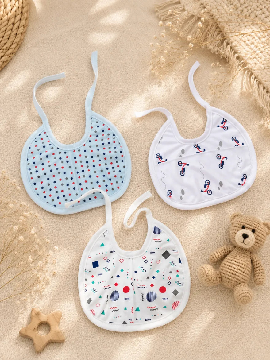 Pack of 3 Baby Bibs – Soft & Absorbent Feeding Bibs for Newborns