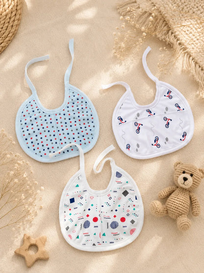 Pack of 3 Baby Bibs – Soft & Absorbent Feeding Bibs for Newborns