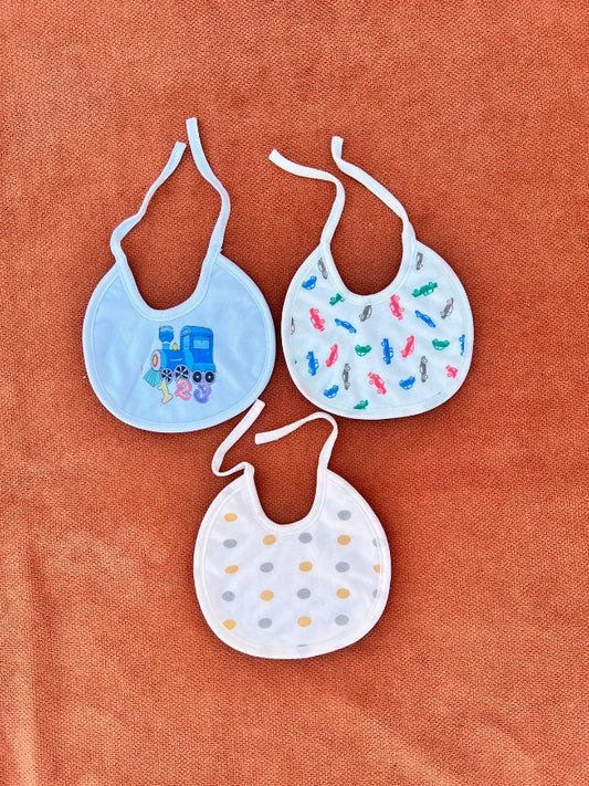 Pack of 3 Baby Bibs – Soft & Absorbent Feeding Bibs for Newborns