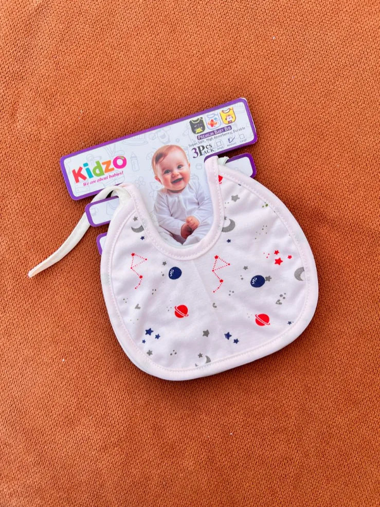 Pack of 3 Baby Bibs – Soft & Absorbent Feeding Bibs for Newborns