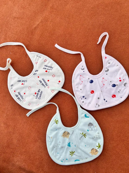 Pack of 3 Baby Bibs – Soft & Absorbent Feeding Bibs for Newborns