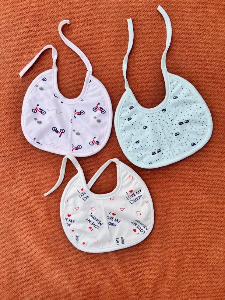 Pack of 3 Baby Bibs – Soft & Absorbent Feeding Bibs for Newborns