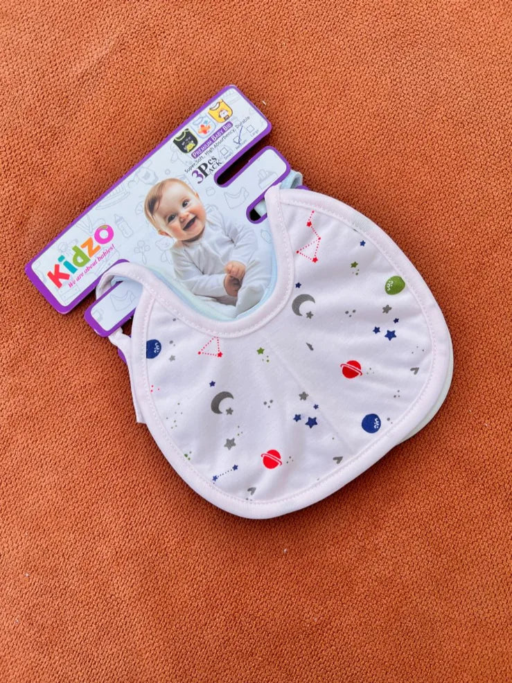 Pack of 3 Baby Bibs – Soft & Absorbent Feeding Bibs for Newborns