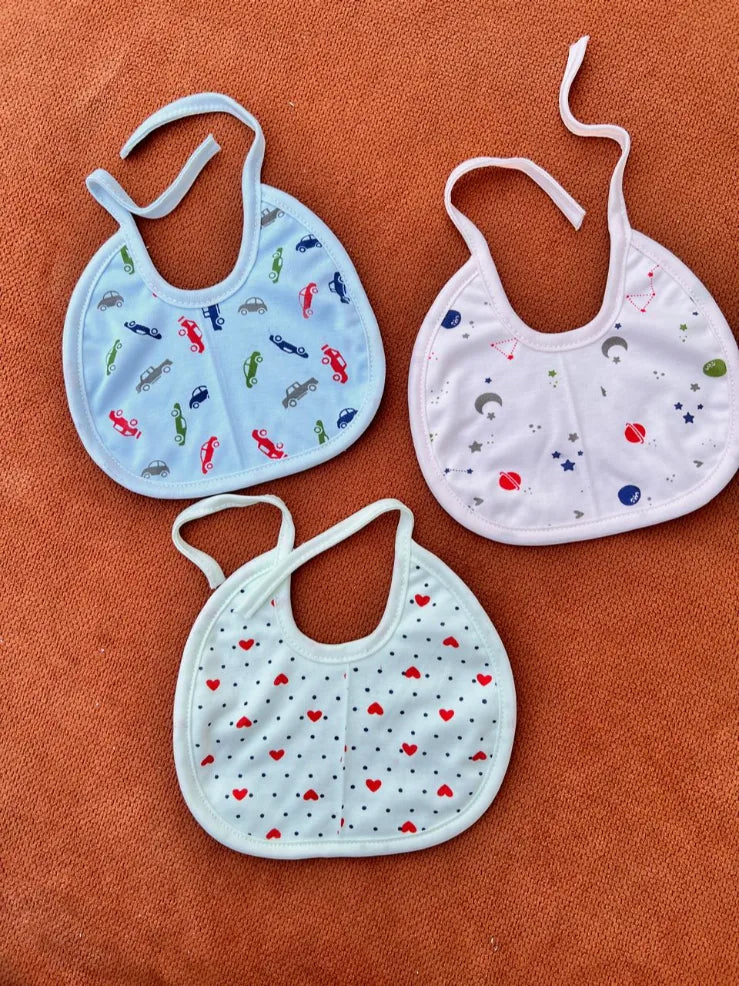 Pack of 3 Baby Bibs – Soft & Absorbent Feeding Bibs for Newborns