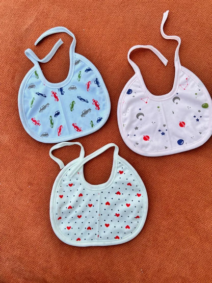 Pack of 3 Baby Bibs – Soft & Absorbent Feeding Bibs for Newborns