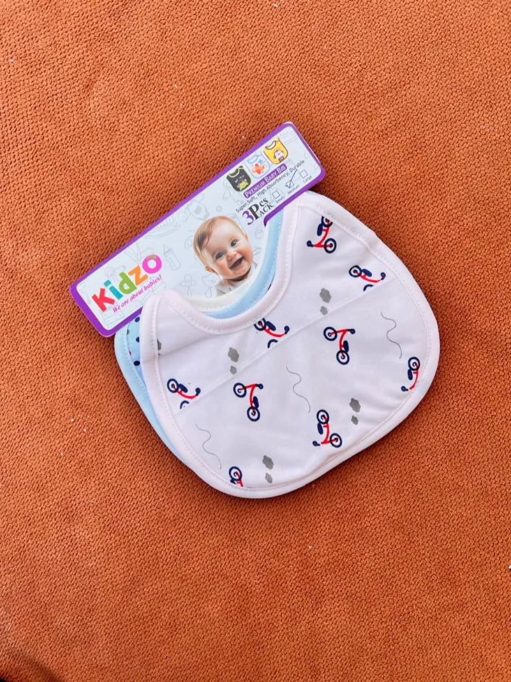 Pack of 3 Baby Bibs – Soft & Absorbent Feeding Bibs for Newborns
