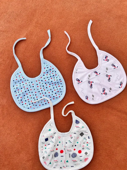 Pack of 3 Baby Bibs – Soft & Absorbent Feeding Bibs for Newborns