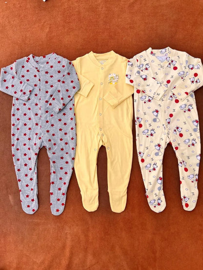Pack of 3 Baby Full Sleeve Rompers