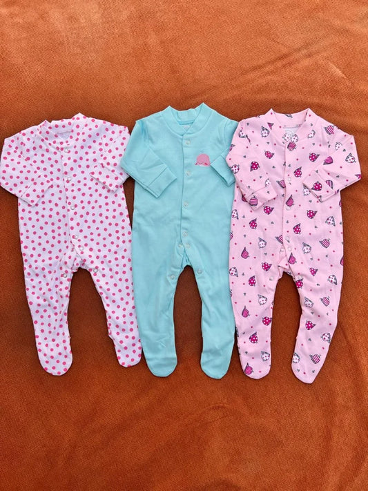 Pack of 3 Baby Full Sleeve  Rompers