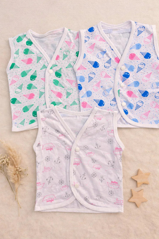 Pack of 3 Baby Inner Vests | Lightweight & Skin-Friendly