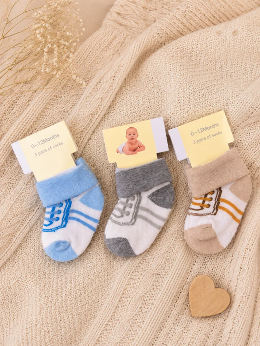 Pack of 3 Baby Warm Socks