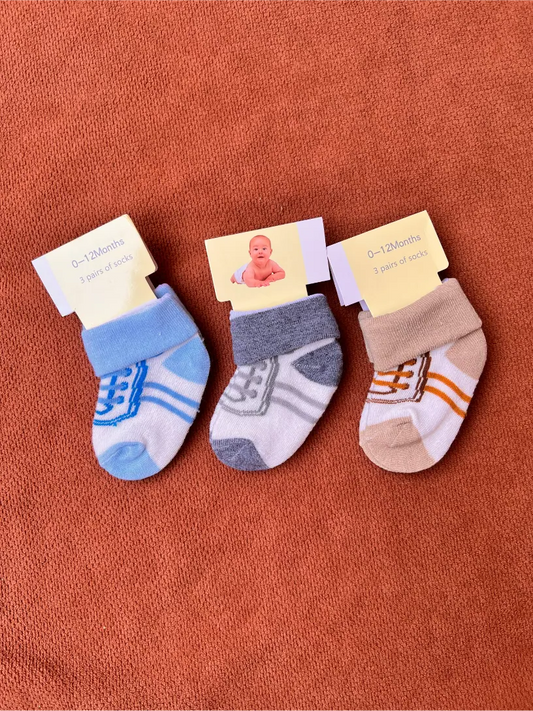 Pack of 3 Baby Warm Socks