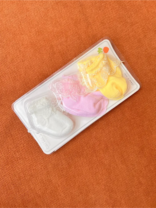 Pack of 3 Baby Girl Socks