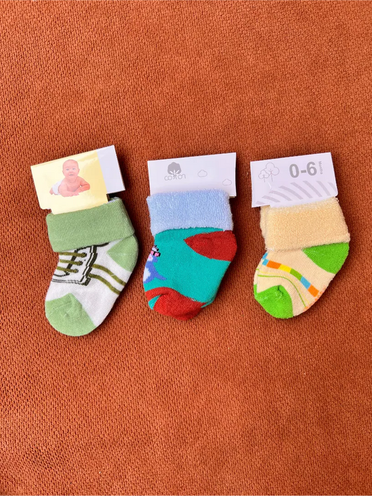 Pack of 3 Baby Warm Socks