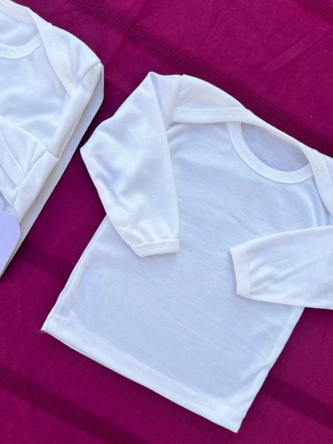 Pack of 3 Full Sleeves Baby Vests - White