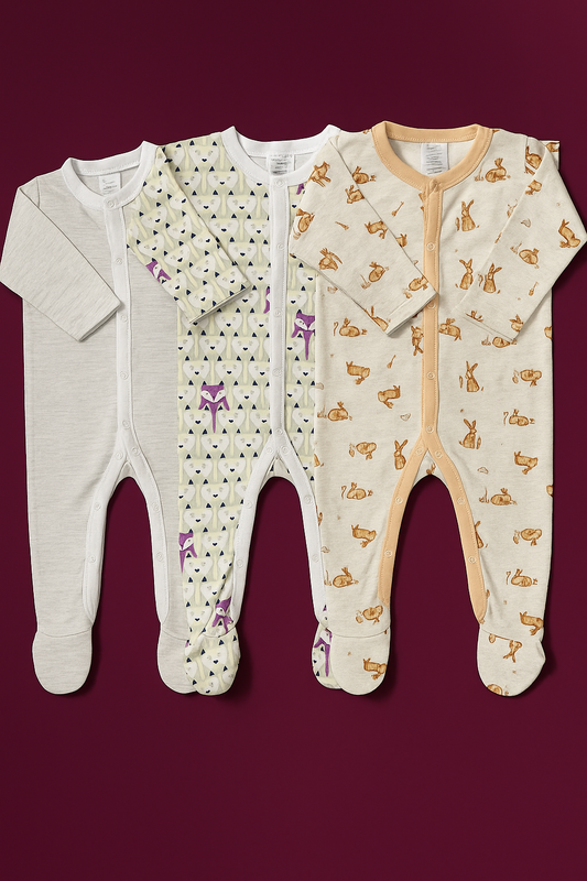 Pack of 3 Baby Rompers – Everyday Wear for Kids