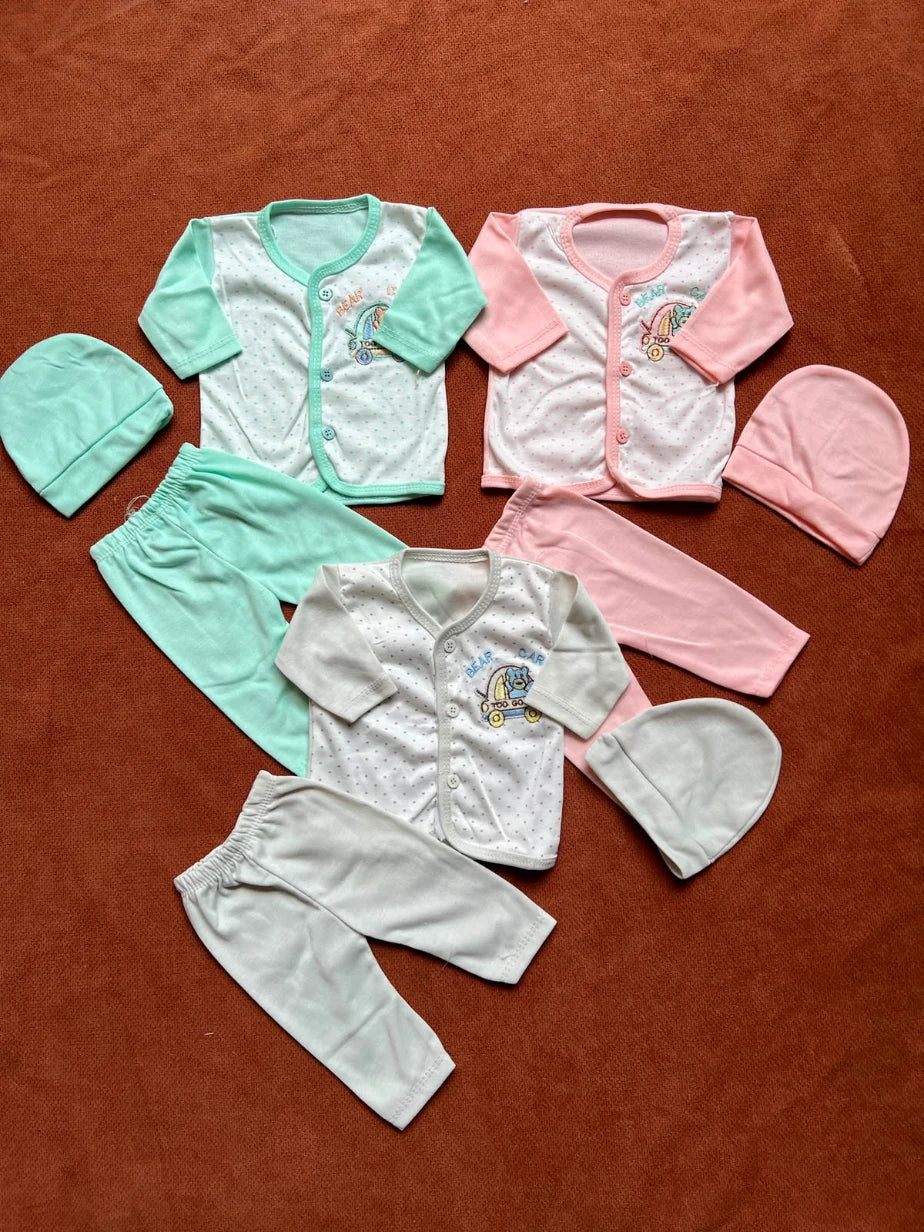 Soft Summer Pack of 3 Dresses for Newborn