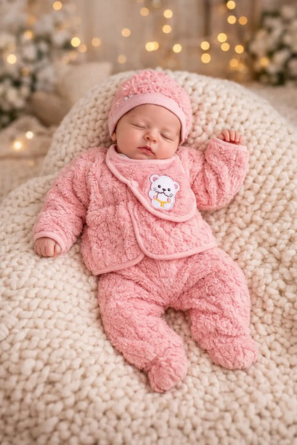 Winter Complete Newborn Baby 5-Piece fur Set