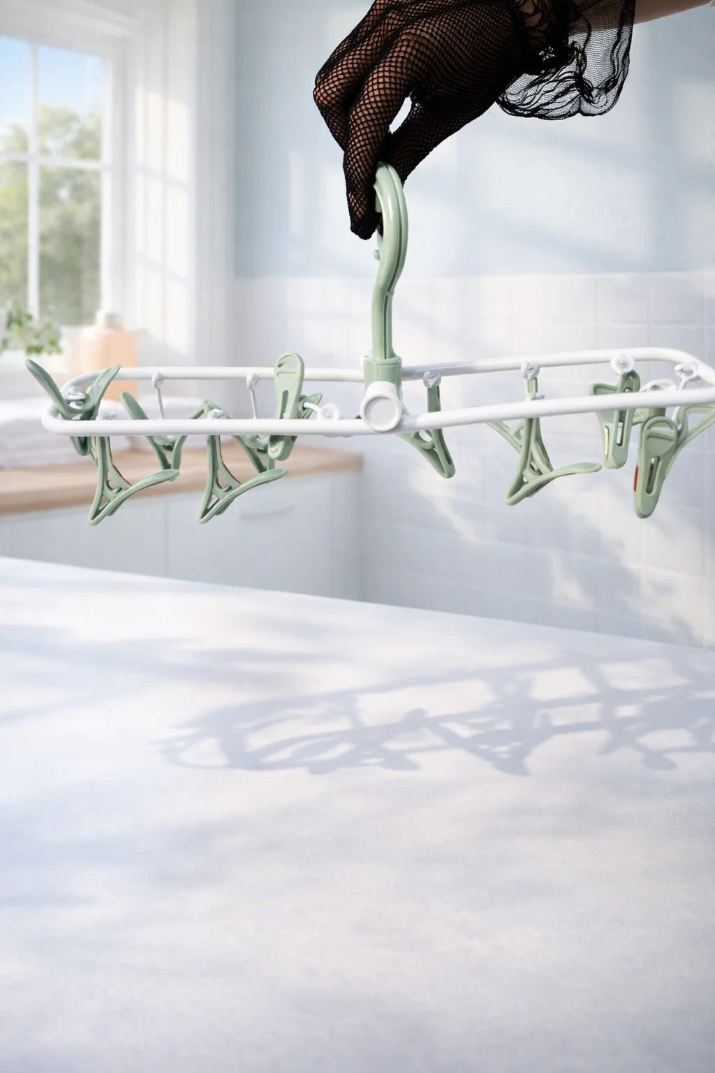Portable Clothes Drying Hanger with Clips – Ideal for Baby Laundry
