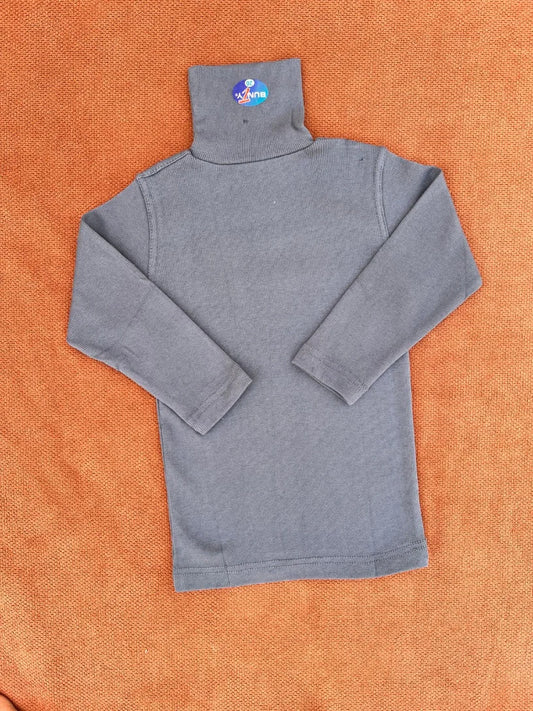 Premium Baby High Neck Shirts – Multiple Sizes (Grey)