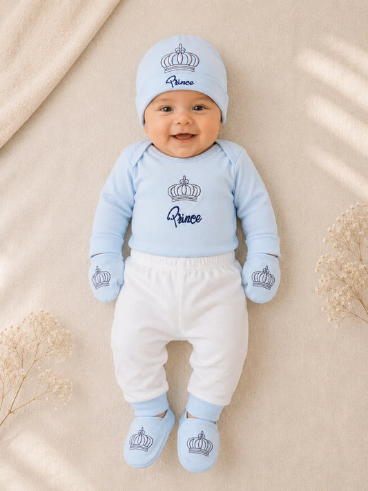 Prince Newborn Summer Starter Set – 7 Pcs Baby Clothing Set