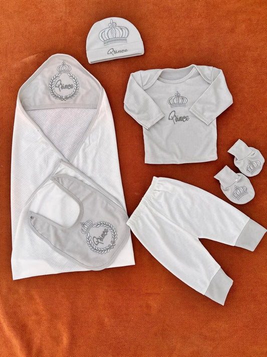 Prince Newborn Summer Starter Set – 7 Pcs Baby Clothing Set