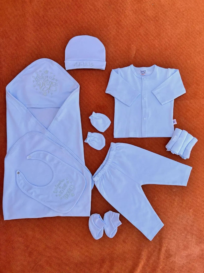 Little Prince Newborn Starter Set – 11 Pcs Baby Clothing Set