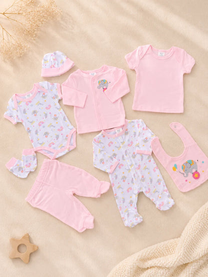 8 PCS Cotton Baby Starter Set – Soft & Comfortable Everyday Wear