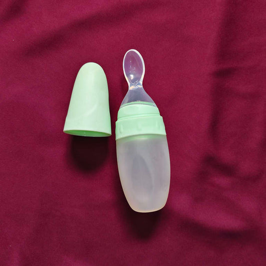 Silicon feeding spoon with silicon tip Green 1