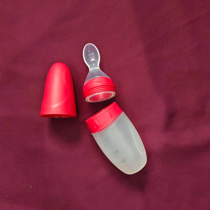 Silicon feeding spoon with silicon tip Red2