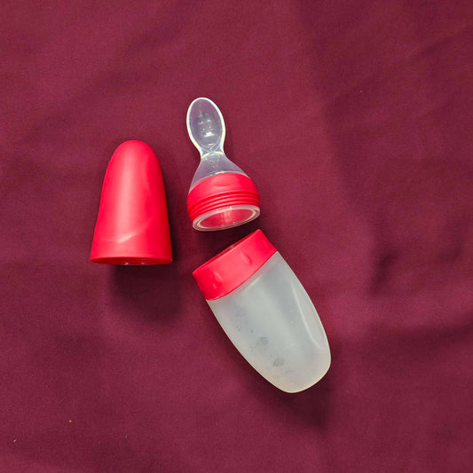 Silicon feeding spoon with silicon tip Red2