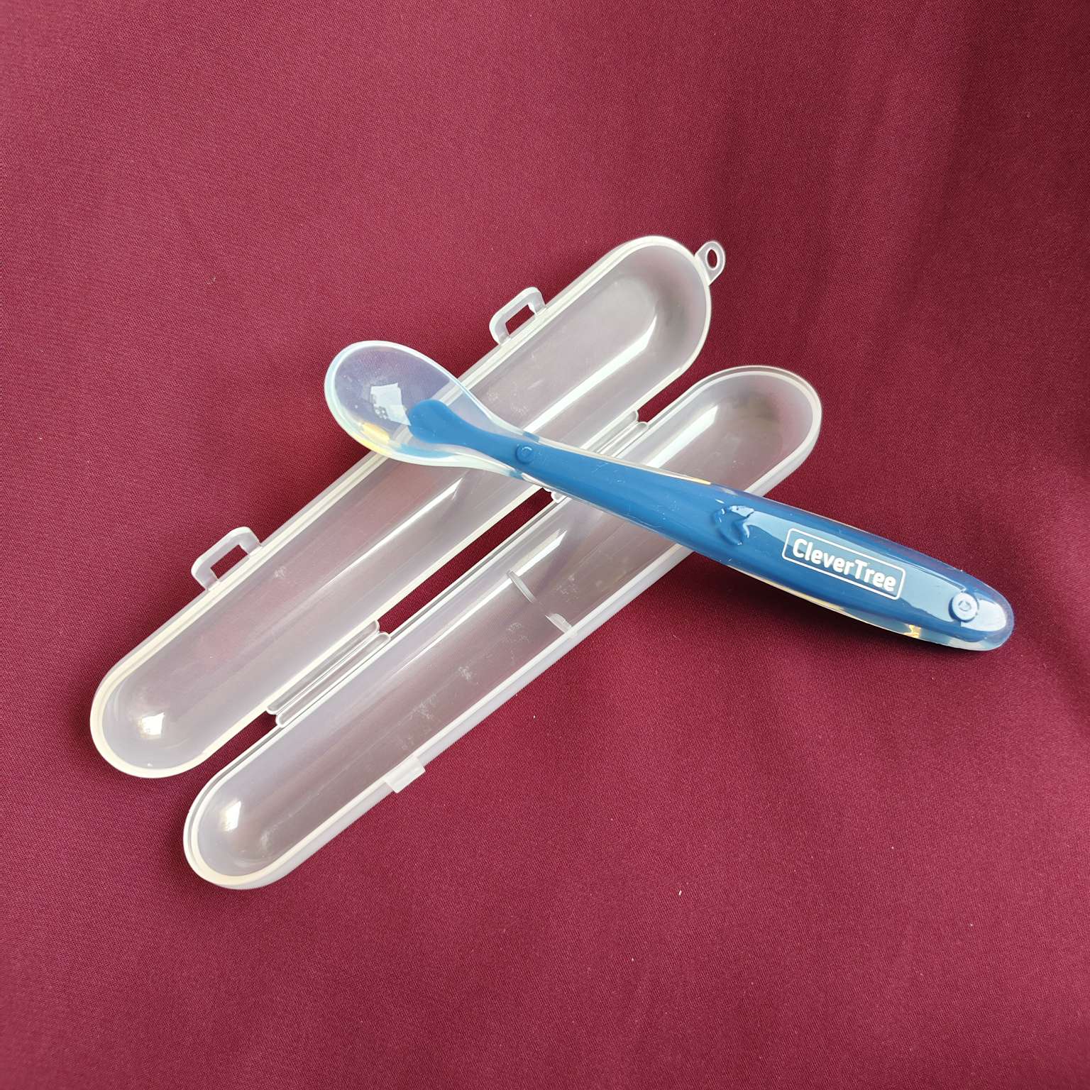 Silicon spoon with box blue 3