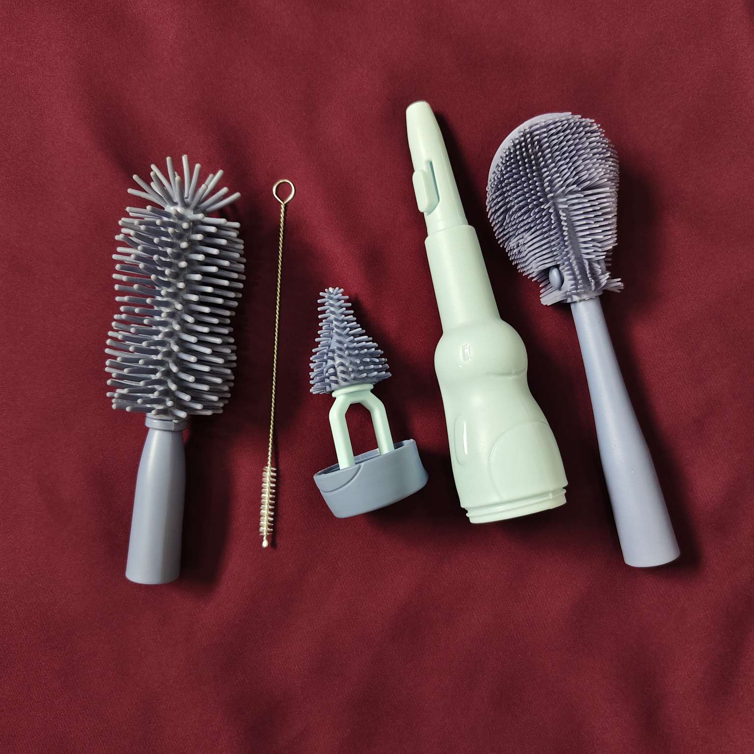 Silicone Bottle Cleaning Brush Set